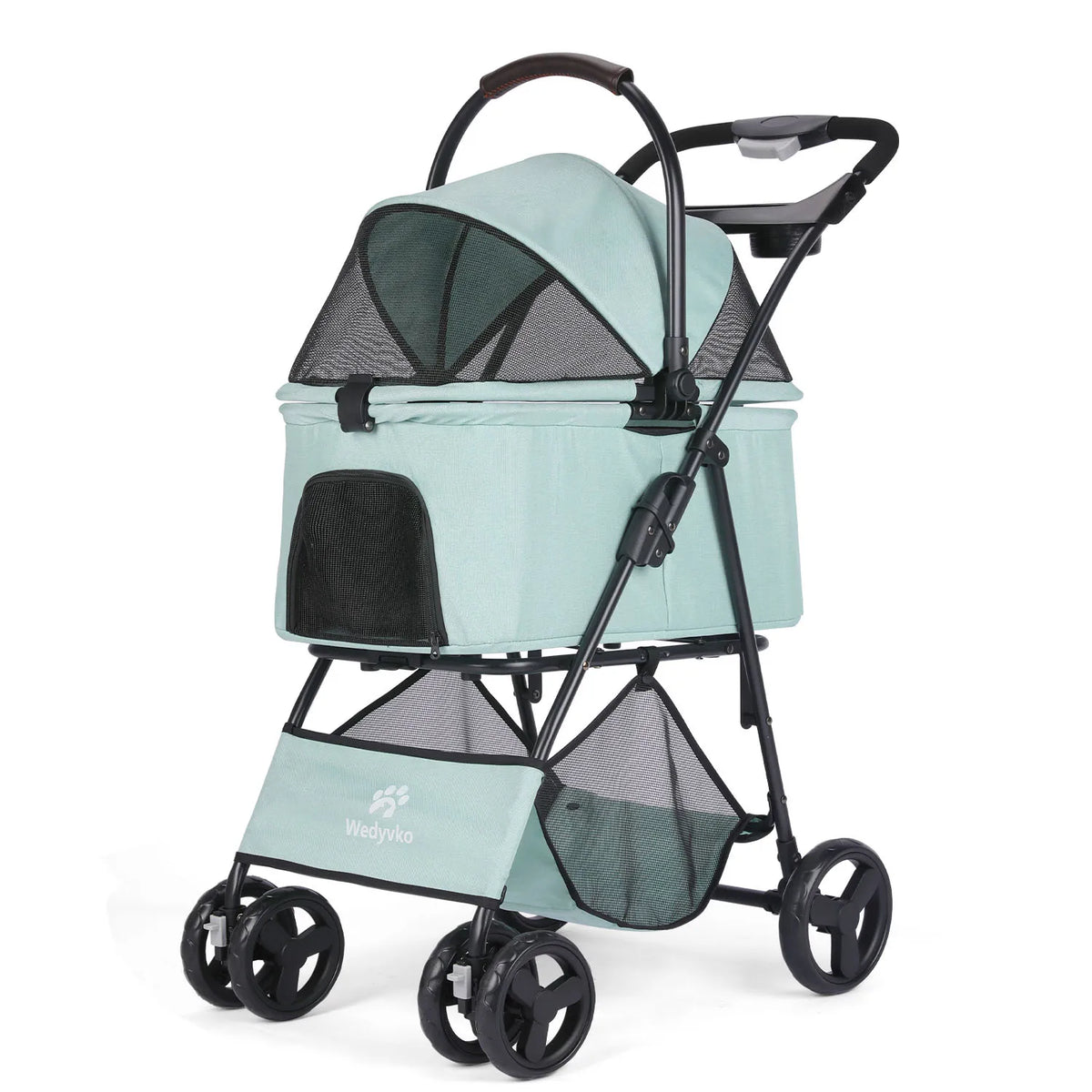 3 in 1 Pet Stroller with Removable Carrier, Folding Stroller for Small/Medium Dogs and Cats, Waterproof, All-Terrain, with Sun Shade