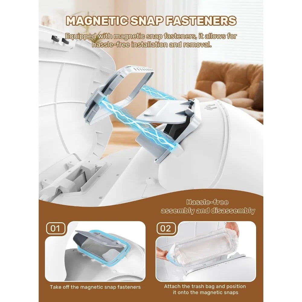 2026 Upgraded Multi-Function Self-Cleaning Cat Litter Box Robot, 65L+9L Extra Large Capacity for Multiple Cats, Custom