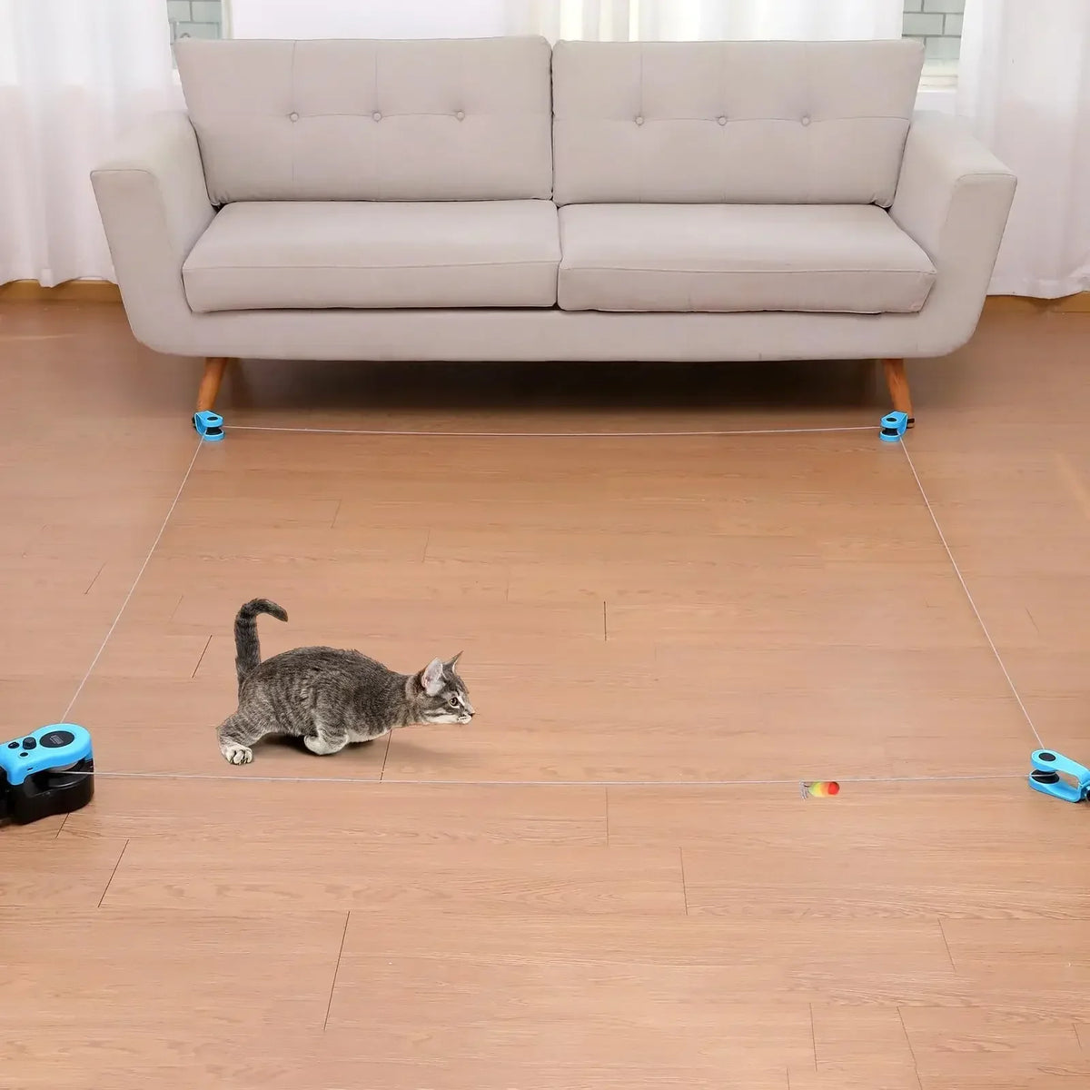 Smart Cat Toys for Indoor Cats Interactive Cat Toy Wheel Exerciser New Cat Treadmill for Adjustable Speed Simulated Hunting Toy