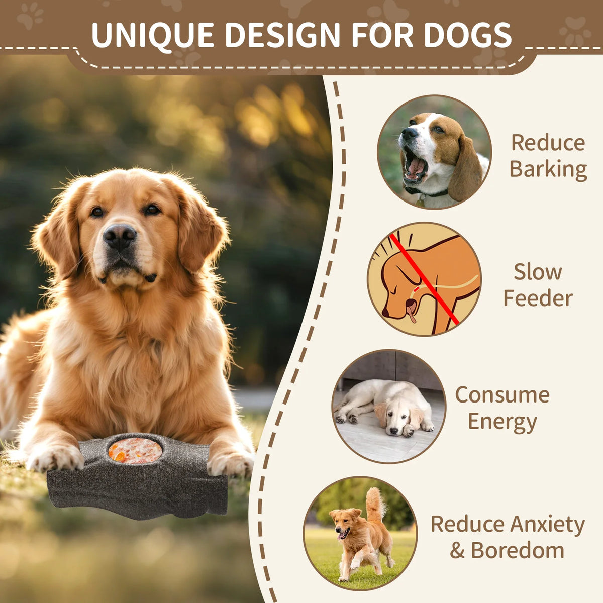 Indestructible Dog Toy for Aggressive Chewers, Frozen Treat Holder with Molds to Keep Large Dogs Busy & Reduce Anxiety