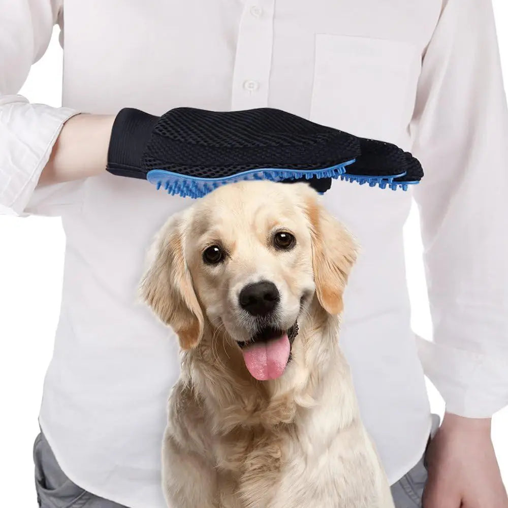 2PCS Pet Grooming Glove, Dog Brush Glove, Gentle Deshedding Brush Glove, Grooming Efficient Pets Hair Remover Mittens
