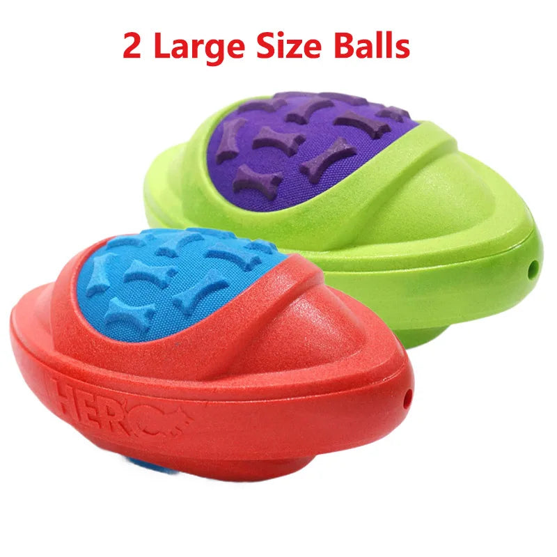 Dog Toys Football for Dogs Floatable Squeaky Hard and Firm Fit for Outdoor Throwing Suitable for Medium to Large Dogs