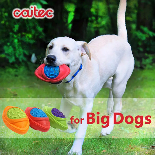 Dog Toys Football for Dogs Floatable Squeaky Hard and Firm Fit for Outdoor Throwing Suitable for Medium to Large Dogs