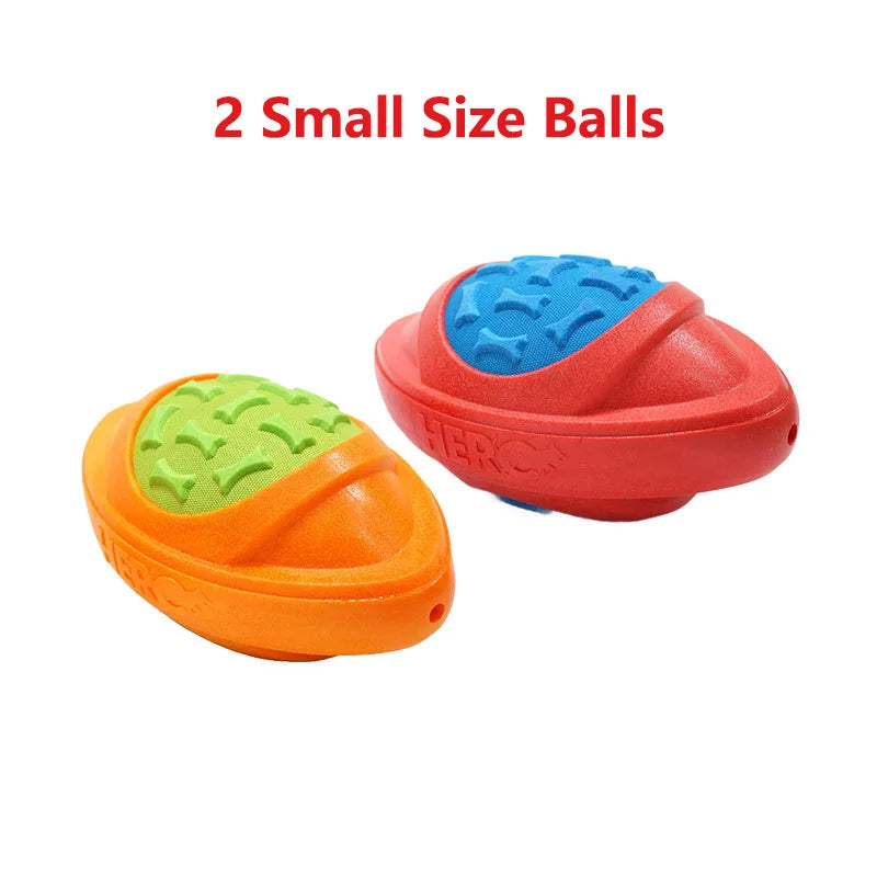 Dog Toys Football for Dogs Floatable Squeaky Hard and Firm Fit for Outdoor Throwing Suitable for Medium to Large Dogs