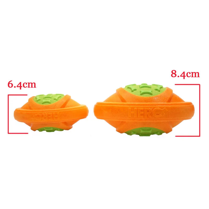 Dog Toys Football for Dogs Floatable Squeaky Hard and Firm Fit for Outdoor Throwing Suitable for Medium to Large Dogs