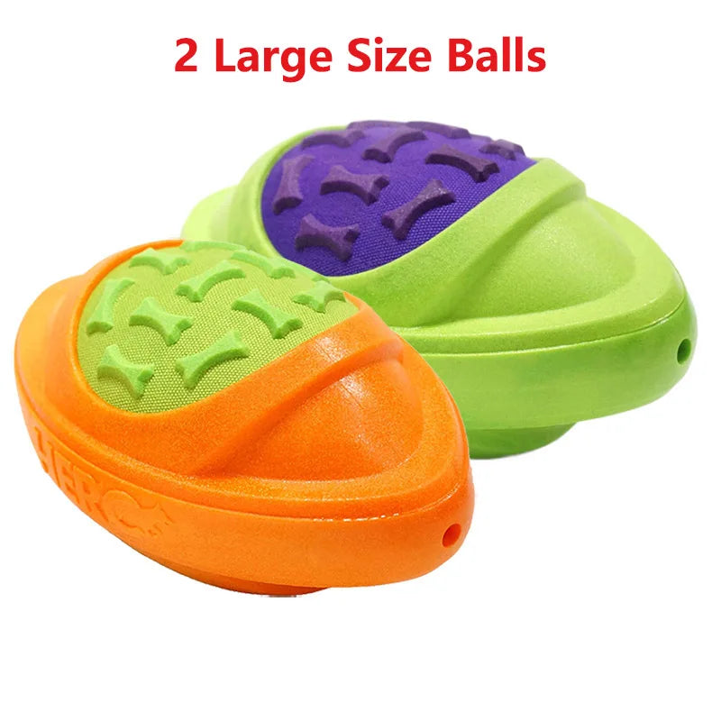 Dog Toys Football for Dogs Floatable Squeaky Hard and Firm Fit for Outdoor Throwing Suitable for Medium to Large Dogs