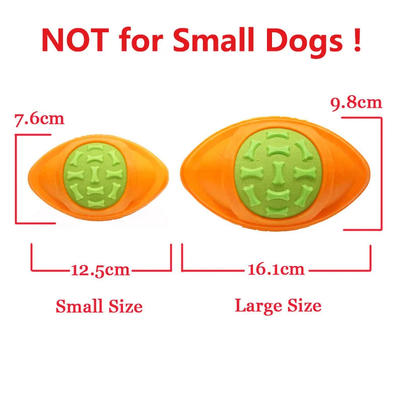Dog Toys Football for Dogs Floatable Squeaky Hard and Firm Fit for Outdoor Throwing Suitable for Medium to Large Dogs