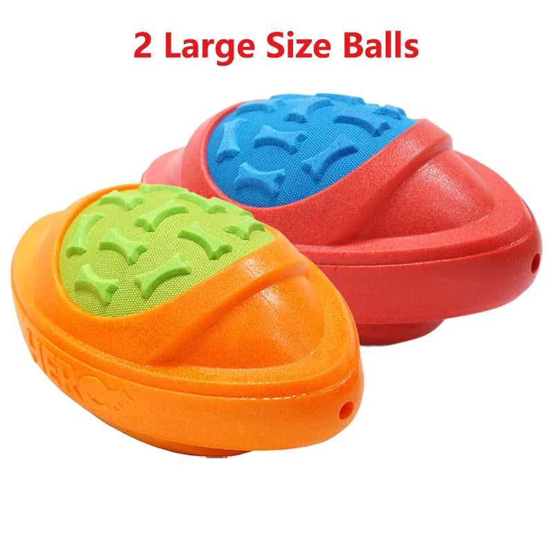 Dog Toys Football for Dogs Floatable Squeaky Hard and Firm Fit for Outdoor Throwing Suitable for Medium to Large Dogs