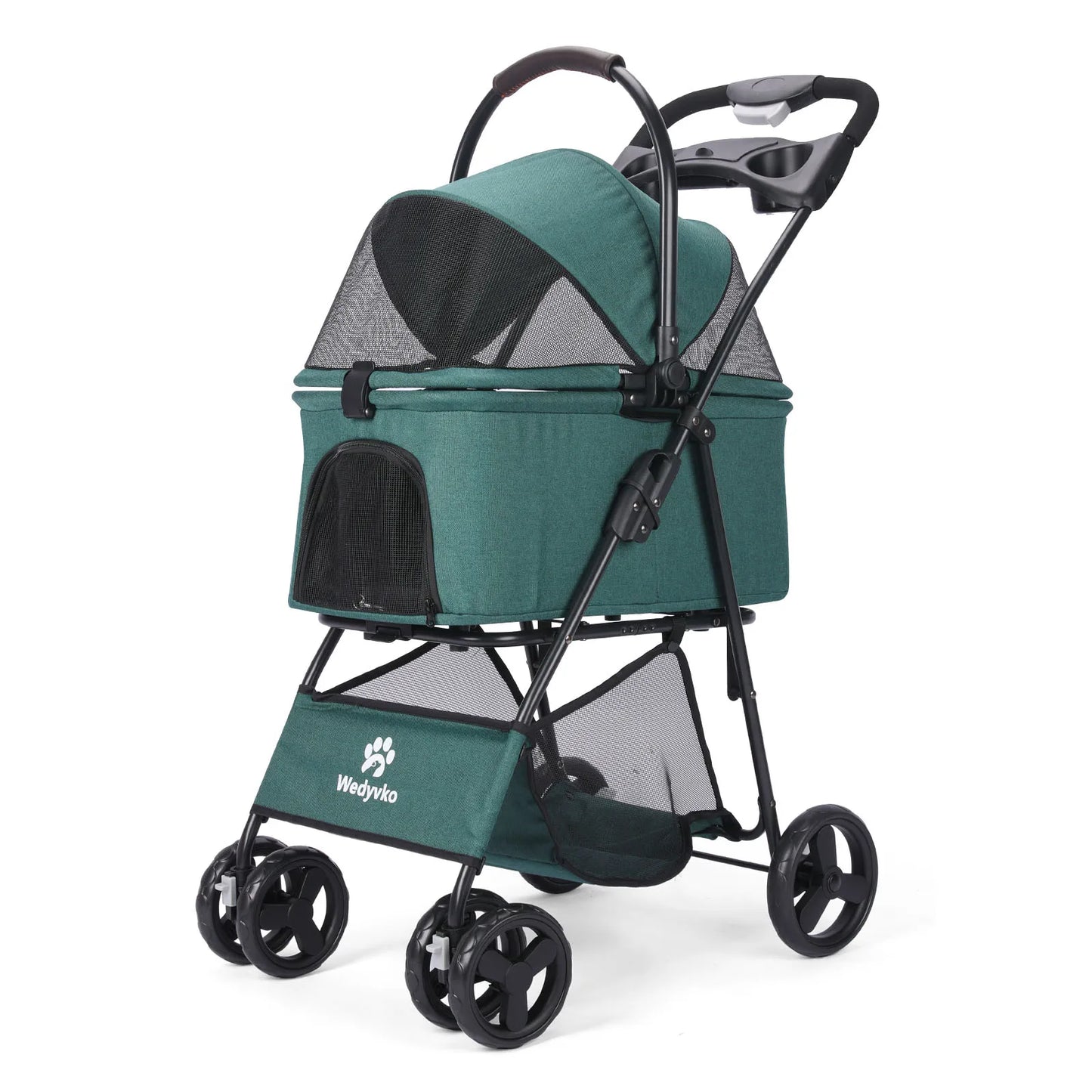 3 in 1 Pet Stroller with Removable Carrier, Folding Stroller for Small/Medium Dogs and Cats, Waterproof, All-Terrain, with Sun Shade