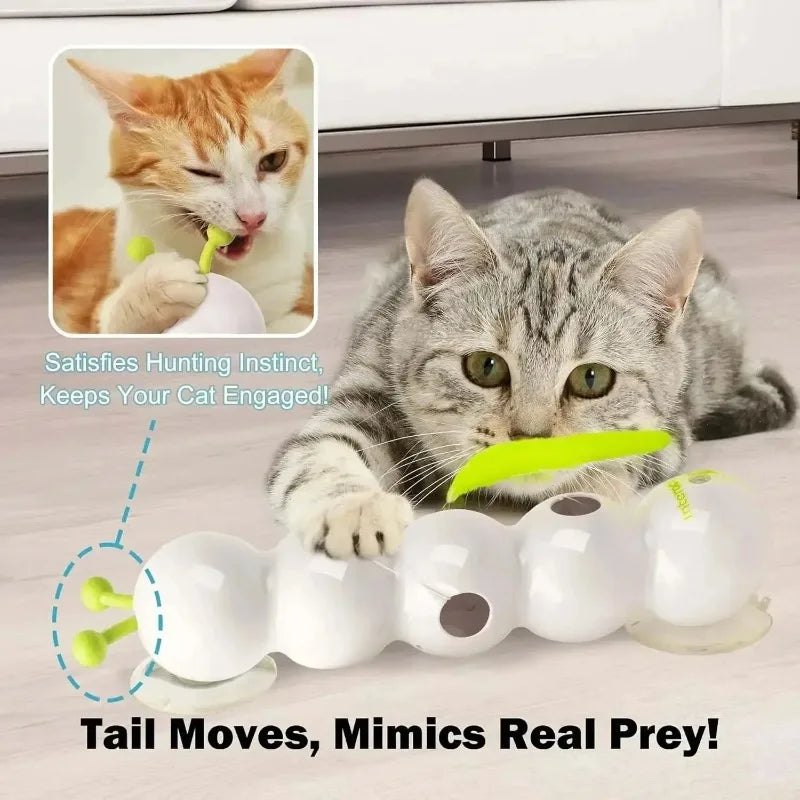 Sensing Caterpillar Cat Toys Pet Supplies Self Wagging Tail Interactive Cat Toy Cat Supplies Rechargeable Kitten Toy Dog Toy