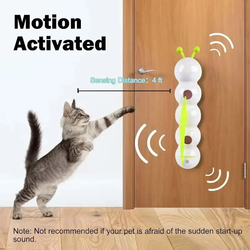 Sensing Caterpillar Cat Toys Pet Supplies Self Wagging Tail Interactive Cat Toy Cat Supplies Rechargeable Kitten Toy Dog Toy
