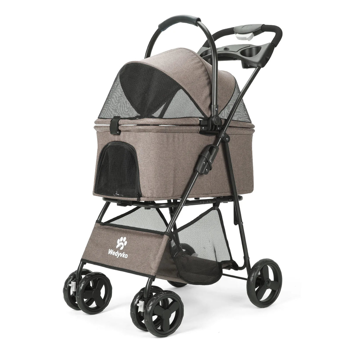 3 in 1 Pet Stroller with Removable Carrier, Folding Stroller for Small/Medium Dogs and Cats, Waterproof, All-Terrain, with Sun Shade