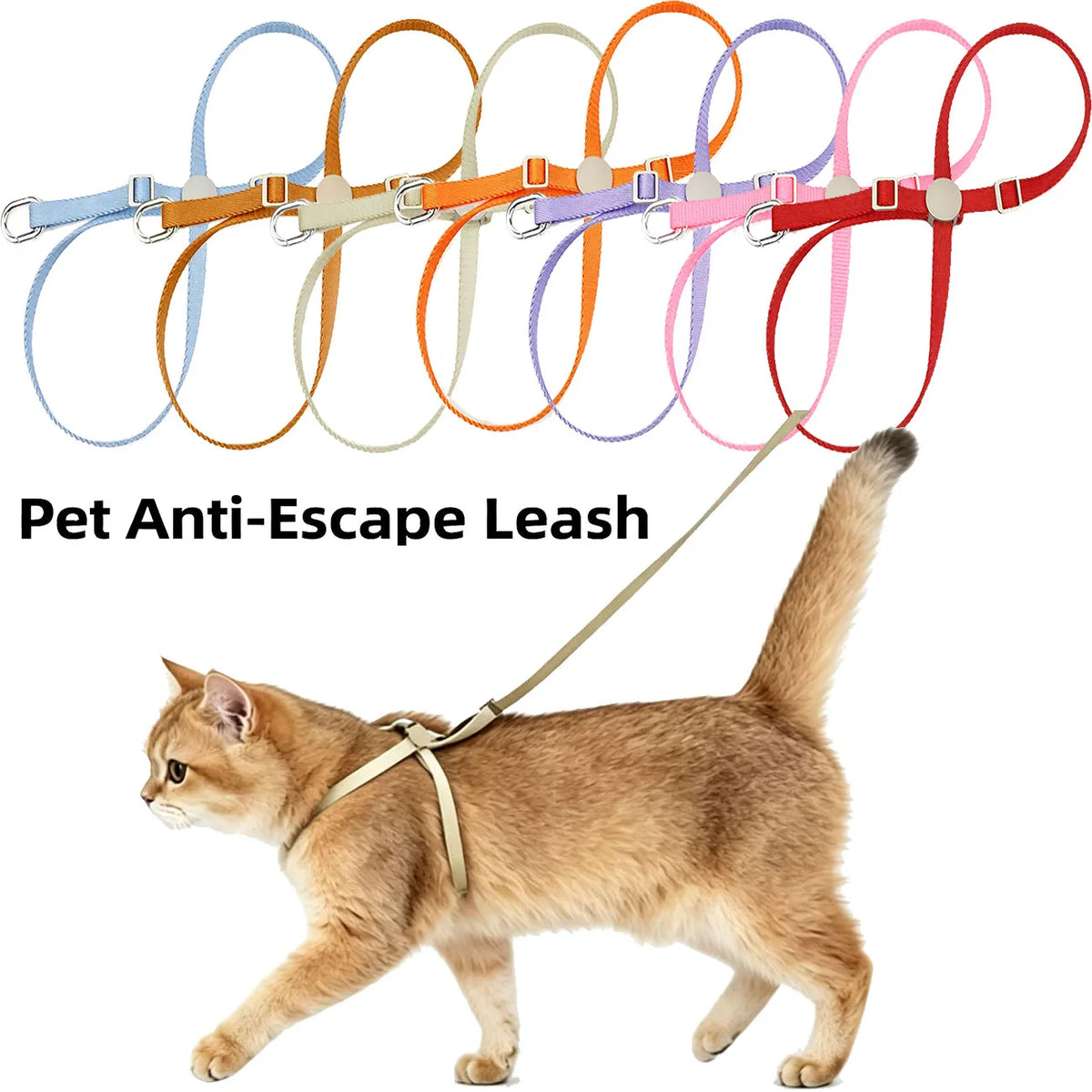 Cat Puppy Outdoor Walking Supplies Fashion Pet Harness and Leash Set for Small Dogs Cats Lightweight Durable Kitten Harnesses