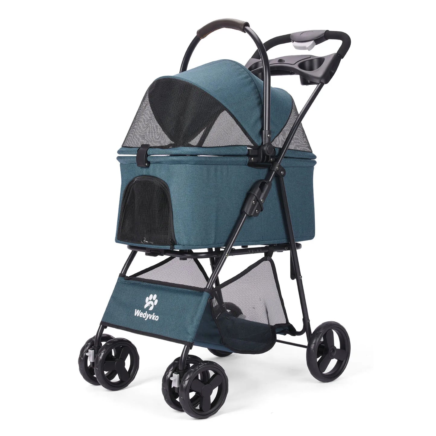 3 in 1 Pet Stroller with Removable Carrier, Folding Stroller for Small/Medium Dogs and Cats, Waterproof, All-Terrain, with Sun Shade