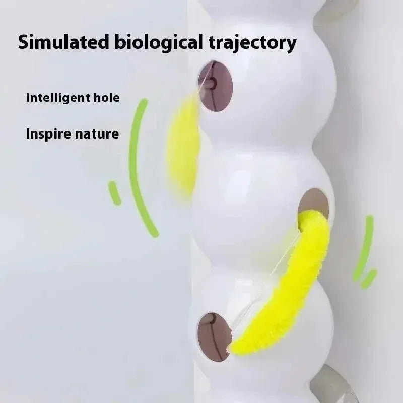 Sensing Caterpillar Cat Toys Pet Supplies Self Wagging Tail Interactive Cat Toy Cat Supplies Rechargeable Kitten Toy Dog Toy