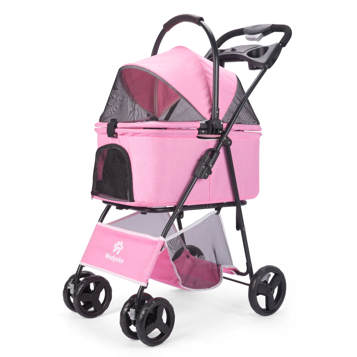 3 in 1 Pet Stroller with Removable Carrier, Folding Stroller for Small/Medium Dogs and Cats, Waterproof, All-Terrain, with Sun Shade